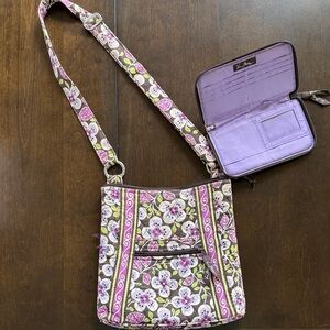 Vera Bradley Floral Crossbody Bag with Wallet